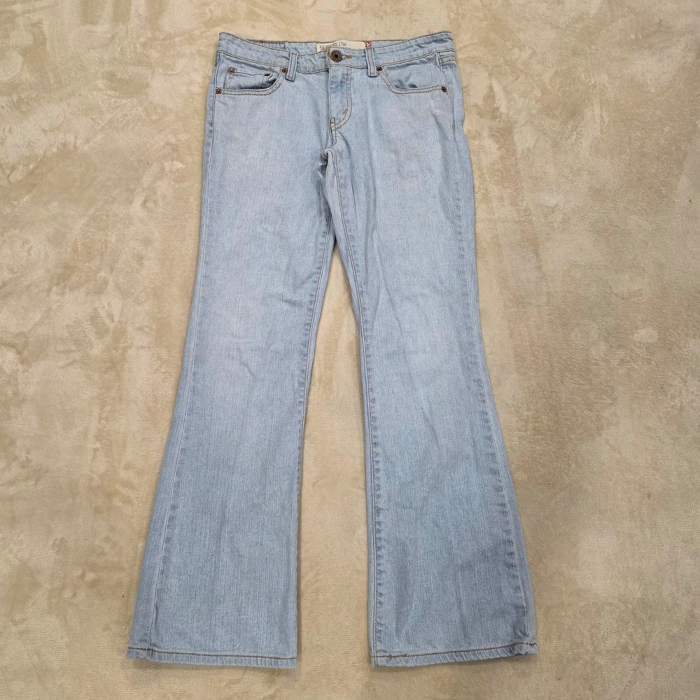 VTG Y2K Levi's 518 Superlow Bootcut Jeans Womens Size 7M Light Wash Blue Denim